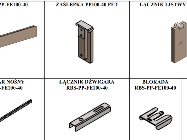 PP- ACOUSTICPET 100x40 moduł 100 listwy