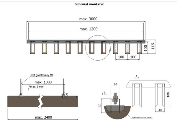 PP- ACOUSTICPET 100x40 moduł 100 listwy