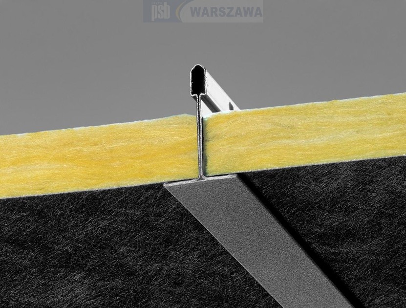 Zdjęcie: Ecophon Sombra czarny sufit akustyczny czarna konstrukcja T24