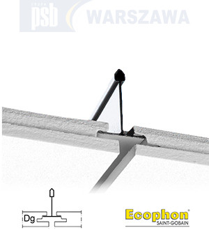 Zdjęcie: Ecophon Focus™ płyta sufitowa biała, czarna, wszystkie krawędzie