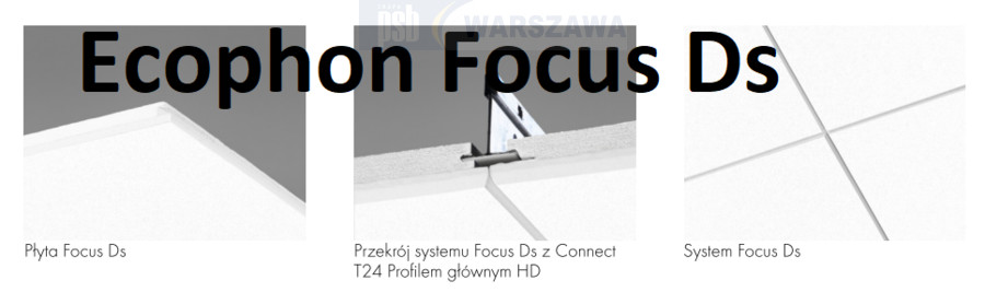 Zdjęcie: Ecophon Focus™ płyta sufitowa biała, czarna, wszystkie krawędzie