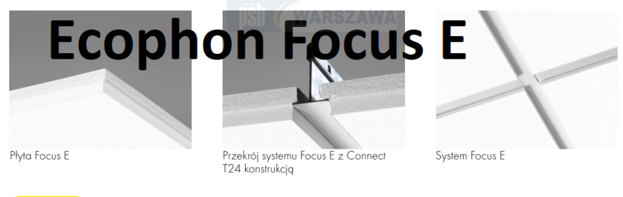 Zdjęcie: Ecophon Focus™ płyta sufitowa biała, czarna, wszystkie krawędzie