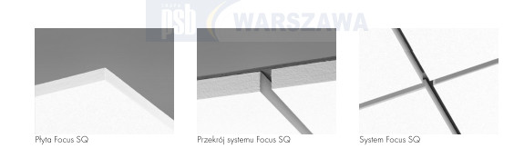 Zdjęcie: Ecophon Focus™ płyta sufitowa biała, czarna, wszystkie krawędzie