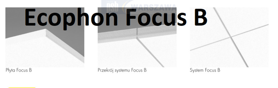 Zdjęcie: Ecophon Focus™ płyta sufitowa biała, czarna, wszystkie krawędzie