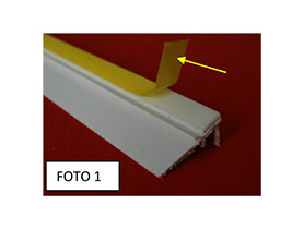 Zdjęcie: Listwa BP12 MINI U listwa przyokienna z uszczelką 6/3 dylatacyjna