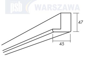 Zdjęcie produktu: Listwa krawędziowa i obwodowa MDF Connect Ecophon okalająca do sufitów wolnowiszących wszystkie rodzaje