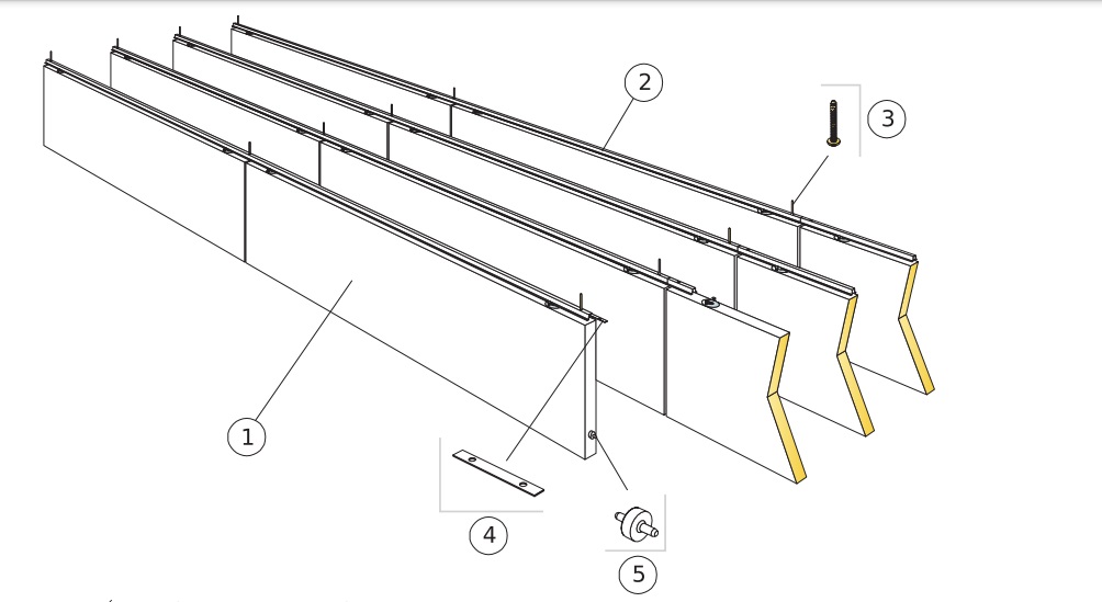 Ecophon Baffle akustyczne Solo, Wave, ZigZag, Wall, Advance