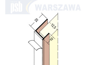 Zdjęcie produktu: PROTEKTOR LISTWA PCV DO GK z uszczelką, samoprzylepna Jotka 12,5mm 3,0MB / 37361