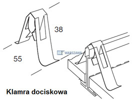 Zdjęcie produktu: Klamra dociskowa T24/15 - 100szt. do profili standard wysokość 38 mm.