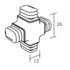 Miniatura zdjęcia: Connect Profile uzupełniające Ecophon do krawędzi Ds, Thinline, Flexiform,  Quadro E, Omega