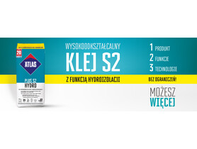 Zdjęcie: ATLAS PLUS S2 hydro 15 KG klej wysokoodkształcalny z funkcją hydroizolacji, C2TE S2