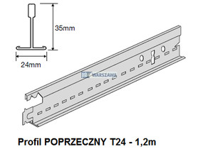 Zdjęcie produktu: Profil poprzeczny 1,2 m PRELUDE T24 XL - zatrzask BP313051
