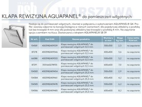 Zdjęcie produktu: Rewizja wodoodporna AQUAPANEL antykorozyjna z powlekaną krawędzią KNAUF