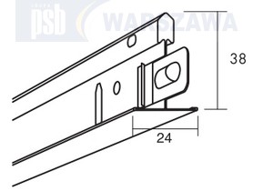 Zdjęcie produktu: Ecophon T24 Profil główny Connect Wszystkie rodzaje: wzmocniony HD, Flexiform  C1 C3 C4