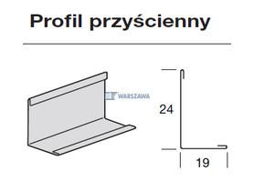 Zdjęcie: KCS profil przyścienny kątowy do Prelude 3,00m 24x19mm kart=36 szt. nr 678879 T1924HD