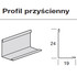 Miniatura zdjęcia: KCS profil przyścienny kątowy do Prelude 3,00m 24x19mm kart=36 szt. nr 678879 T1924HD