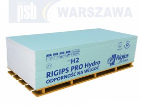 Zdjęcie: Płyta GKBI WODA Rigips PRO H2 GKBI impregnowana 12,5 mm