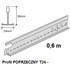 Miniatura zdjęcia: Profil poprzeczny 0,6 m PRELUDE T24 XL - zatrzask